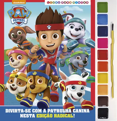 Patrulha Canina Livro para Pintar com Aquarela