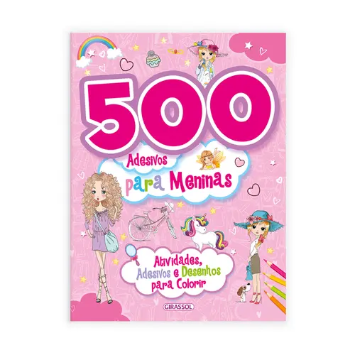 500 Adesivos para meninas - rosa