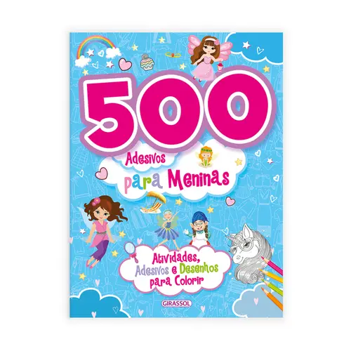 500 Adesivos para meninas - azul