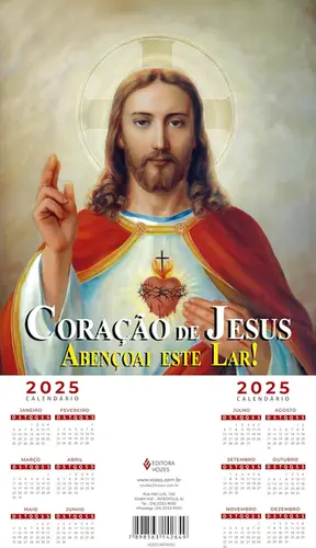 Folhinha do Sagrado Coração de Jesus 2025