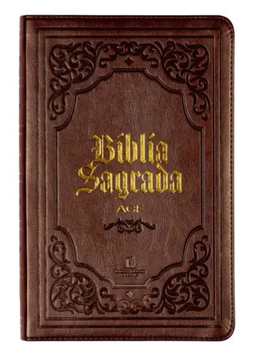 Bíblia Sagrada Slim ACF, Luxo, Couro-Soft, Marrom