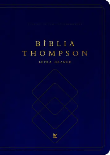 Biblia Thompson AEC: Letra grande capa azul com índice
