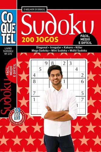 Coquetel sudoku Nº 235: Níveis fácil, médio e difícil