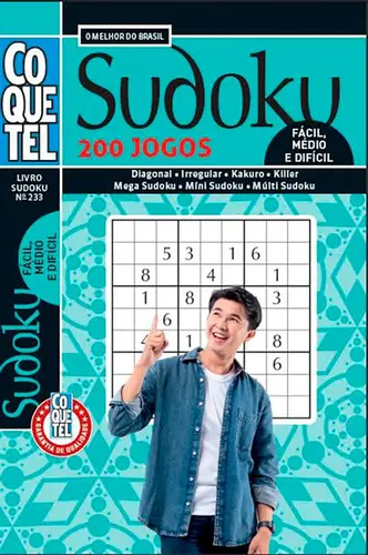 Coquetel sudoku Nº 233: 200 jogos níveis fácil, médio e difícil