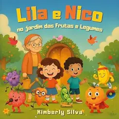 Lila e Nico no jardim das frutas e legumes