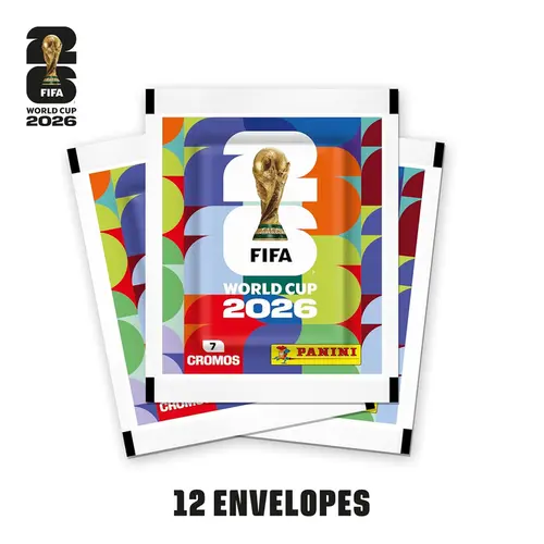 Copa do Mundo 2026 - Kit com 12 Envelopes de Figurinhas