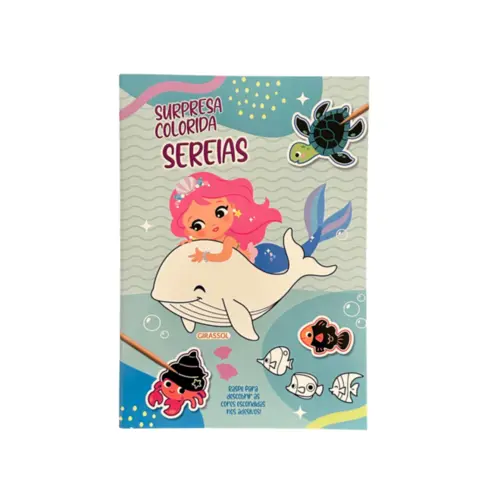 Surpresa colorida: Sereias (Raspe para descobrir as cores escondidas nos adesivos!)